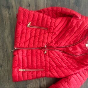 Michael Kors Red Quilted Jacket